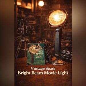 Vintage Sears Bright Beam Movie Light 650W Camera Light Retro Film Accessory